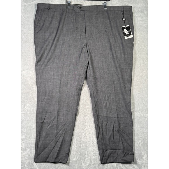 Lauren‎ Ralph Lauren Pants Mens 56x32 Gray Ultraflex Wool Blend Trousers - Picture 1 of 10
